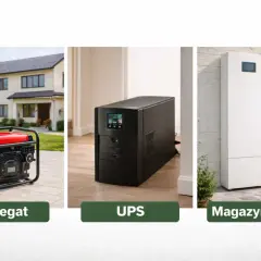 Agregat, UPS i magazyn energii – rozwiązania zapewniające zasilanie awaryjne domu.