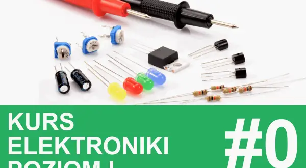 Zestaw elementów elektronicznych: rezystory, kondensatory, diody LED, tranzystory i potencjometry. Idealne do kursu elektryka od podstaw.