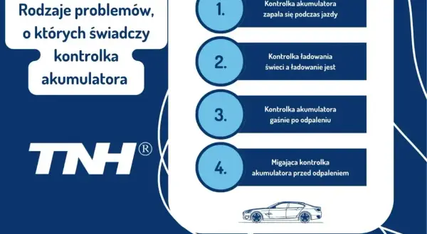 Rodzaje problemów z akumulatorem: kontrolka zapala się podczas jazdy, świeci, gaśnie po odpaleniu lub miga przed odpaleniem.