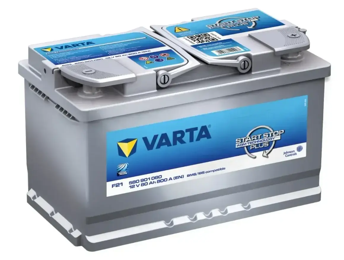 Akumulator samochodowy Varta AGM, 12V 80Ah 800A. Idealny do systemów Start-Stop.