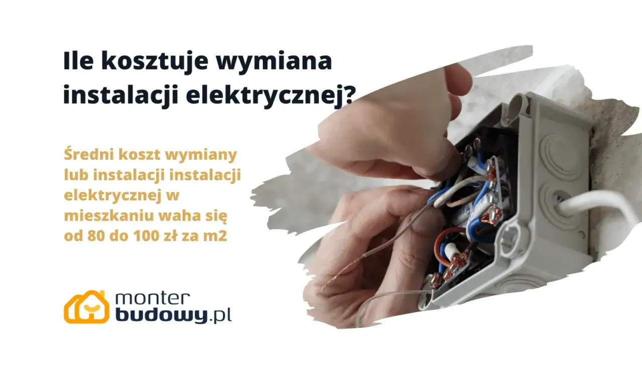 Ręce majsterkowicza pracują przy instalacji elektrycznej. Dowiedz się, ile kosztuje wymiana instalacji elektrycznej w mieszkaniu.