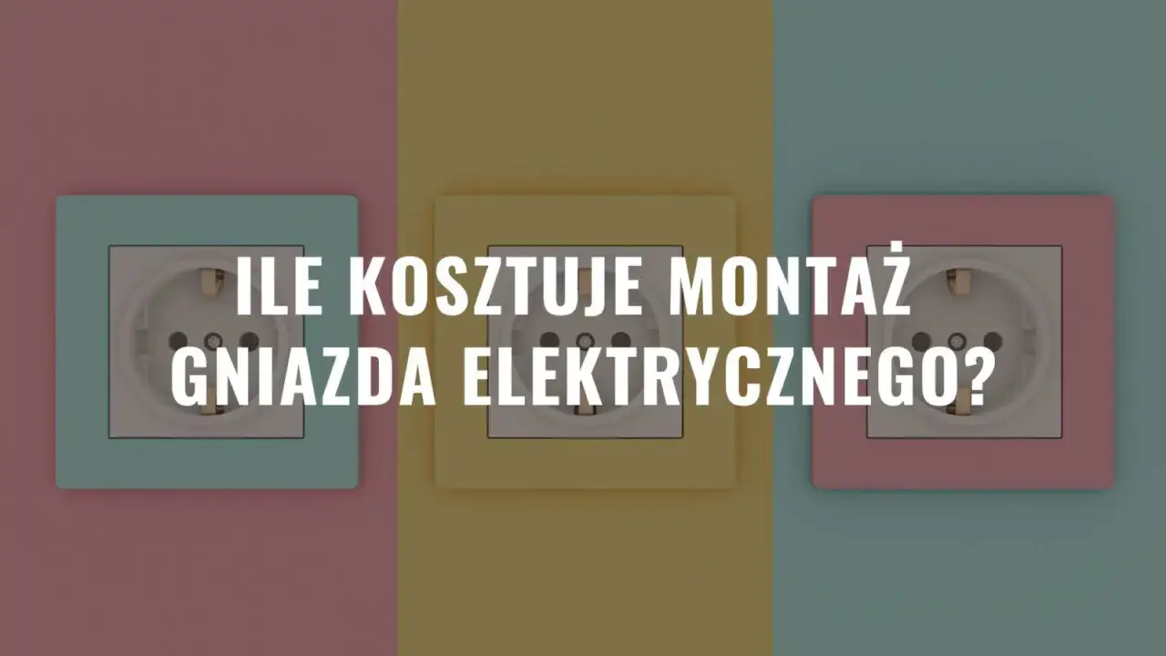 Ile kosztuje montaż gniazdka elektrycznego? Trzy kolorowe ramki z gniazdkami na tle pastelowych ścian.