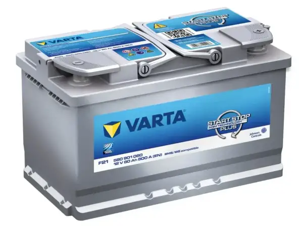 Akumulator samochodowy Varta AGM, 12V 80Ah 800A. Idealny do systemów Start-Stop.