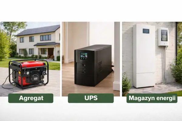 Agregat, UPS i magazyn energii – rozwiązania zapewniające zasilanie awaryjne domu.